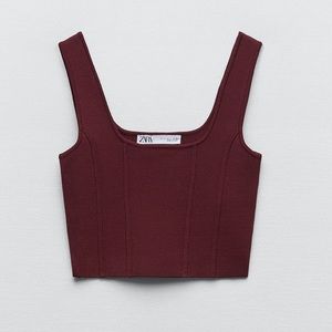 Zara burgundy top